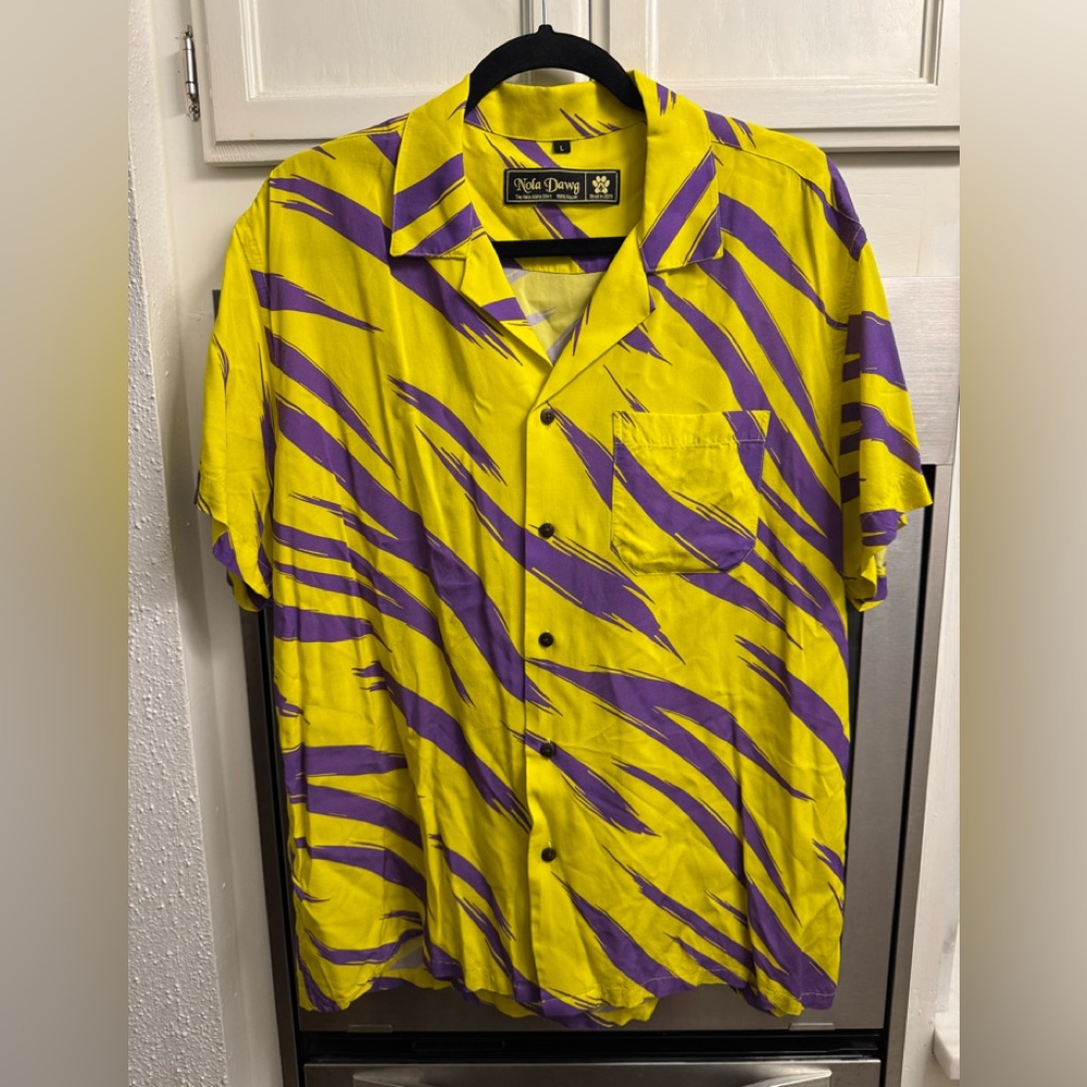 Nola Dawg tiger king aloha shirt